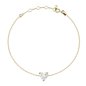 0.4ct Heart Diamond Dainty Bracelet