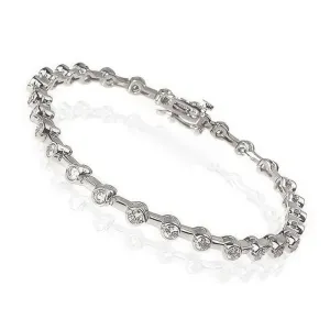 1.10-3.00 CT Round Cut Diamonds - Tennis Bracelet