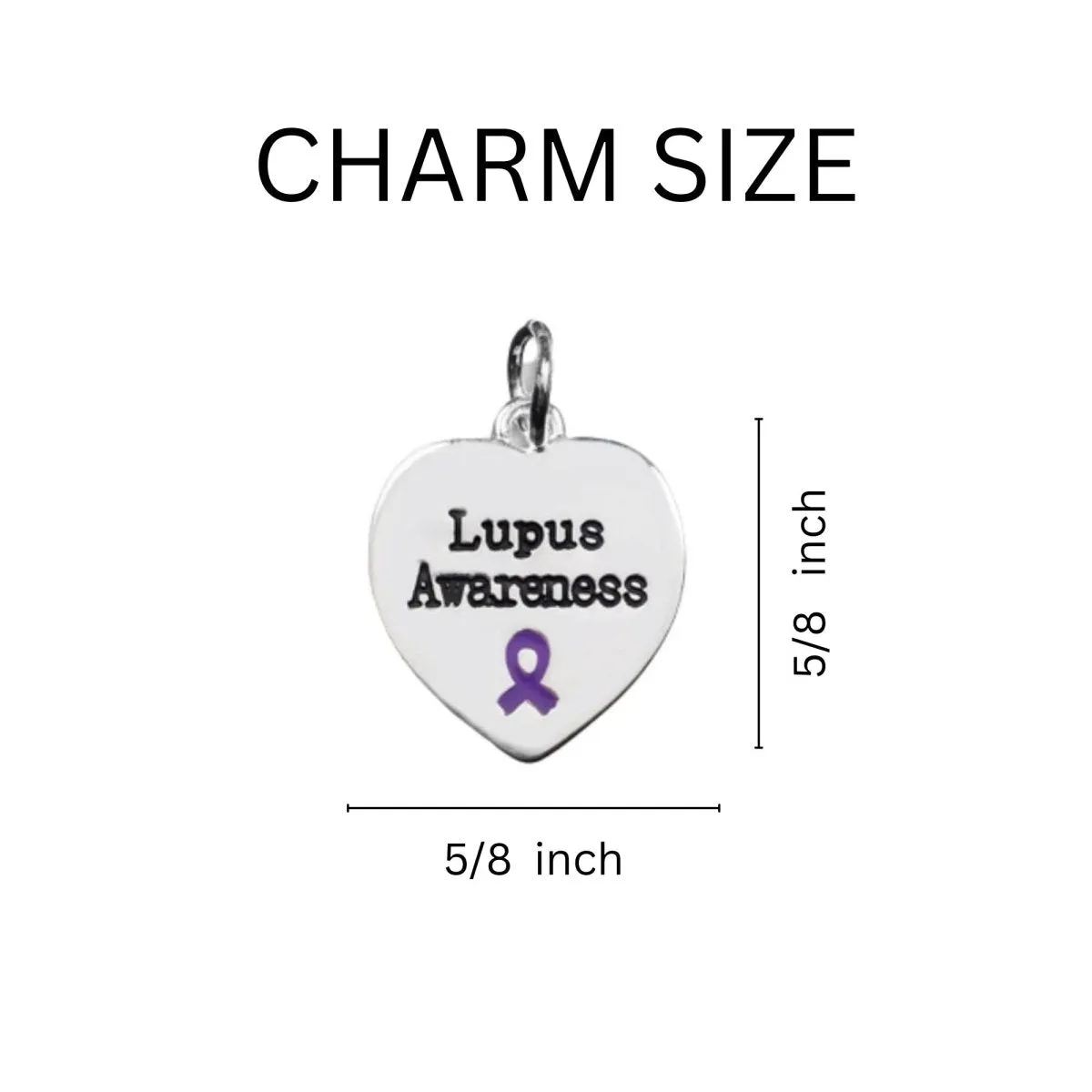 12 Lupus Awareness Heart Leather Cord Bracelets