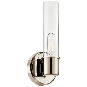 Aviv 13" 1-Light Wall Sconce, Polished Nickel Finish