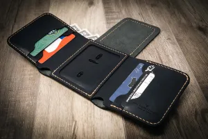 Badge Trifold Wallet - Black