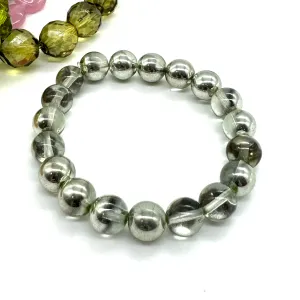 Barely Green Ghost - Leetie Archival Vintage Glass Stretch Bracelet