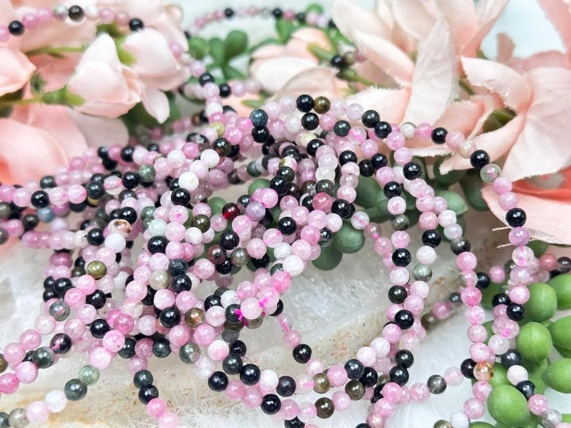 Black & Pink Tourmaline Bracelet