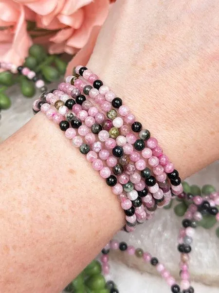 Black & Pink Tourmaline Bracelet