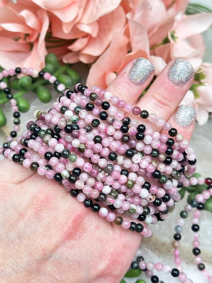 Black & Pink Tourmaline Bracelet