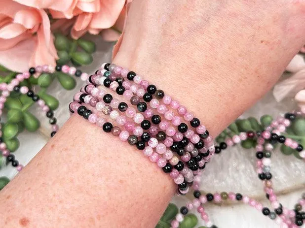 Black & Pink Tourmaline Bracelet