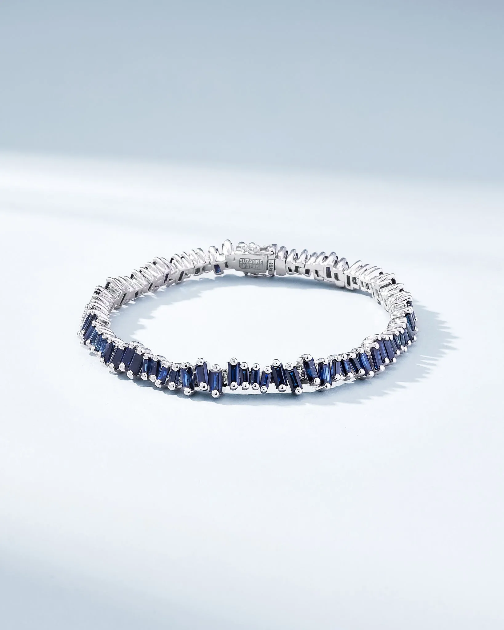 Bold Dark Blue Sapphire Tennis Bracelet