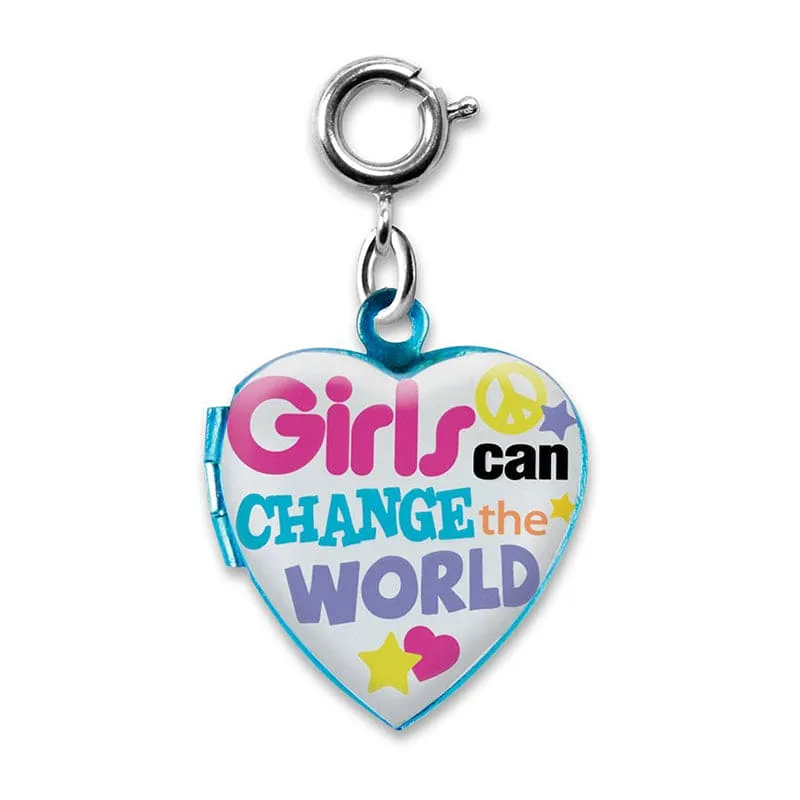 Charmit Girls Can Change The World Locket Charm - Multicolour