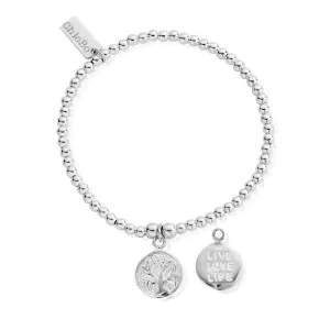 ChloBo Sterling Silver Cute Charm Live Love Life Bracelet