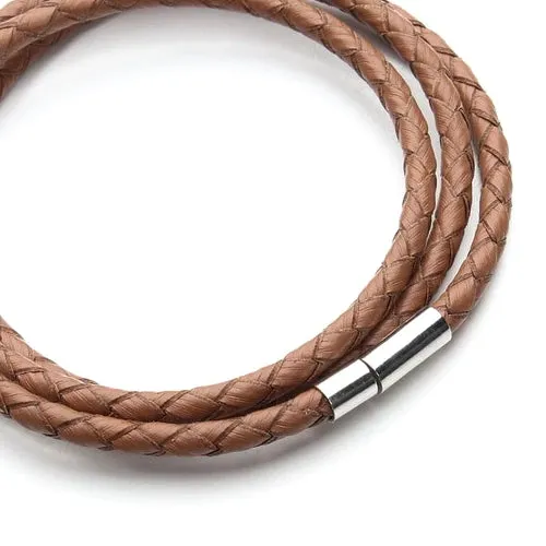 Classy Men Brown Multi-Layer Leather Bracelet