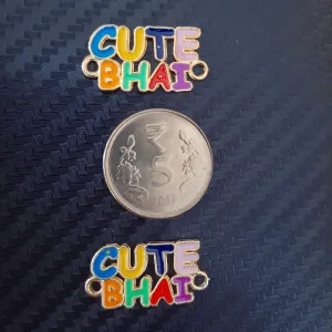 Cute Bhai Metal Charms - Set Of 2