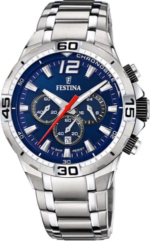 Festina Chrono Bike Stainless Steel Chronograph Mens Watch I Model F20522/3 Quartz Movement