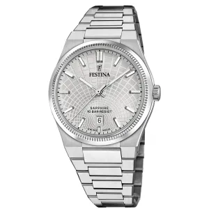 Festina Swiss Made Rive Stainless Steel Analog Mens Watch I Model F20051/2 Quartz Movement