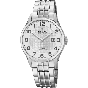 Festina Swiss Made Stainless Steel Analog Mens Watch I Model F20005/1 Quartz Movement