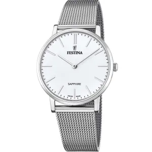 Festina Swiss Made Stainless Steel Analog Mens Watch I Model F20014/1 Quartz Movement