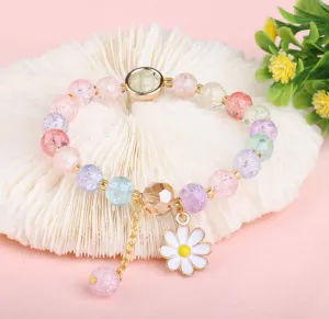 FLORA - Children’s Crystal Bead Adjustable Bracelet - Accent