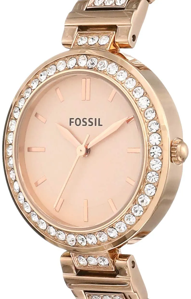 Fossil Karli Three-Hand Rose Gold-Tone Stainless Steel Watch BQ3181