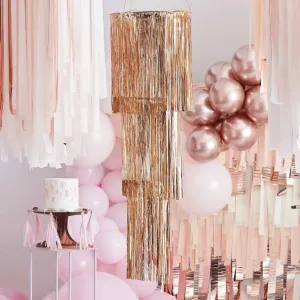 Ginger Ray Rose Gold Fringe Chandelier