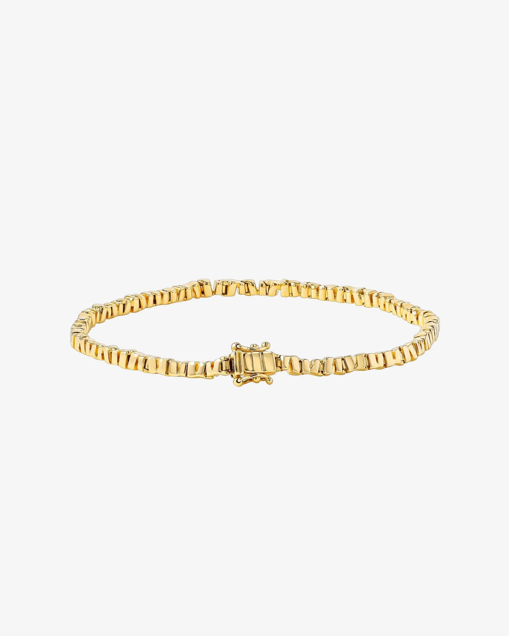 Golden Thin Tennis Bracelet