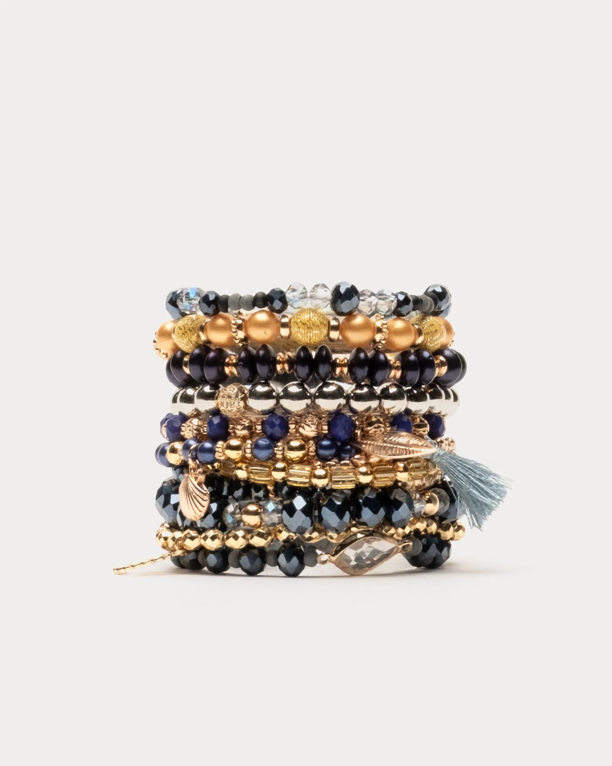 Handmade Beaded Stacked Bracelet from Mykonos