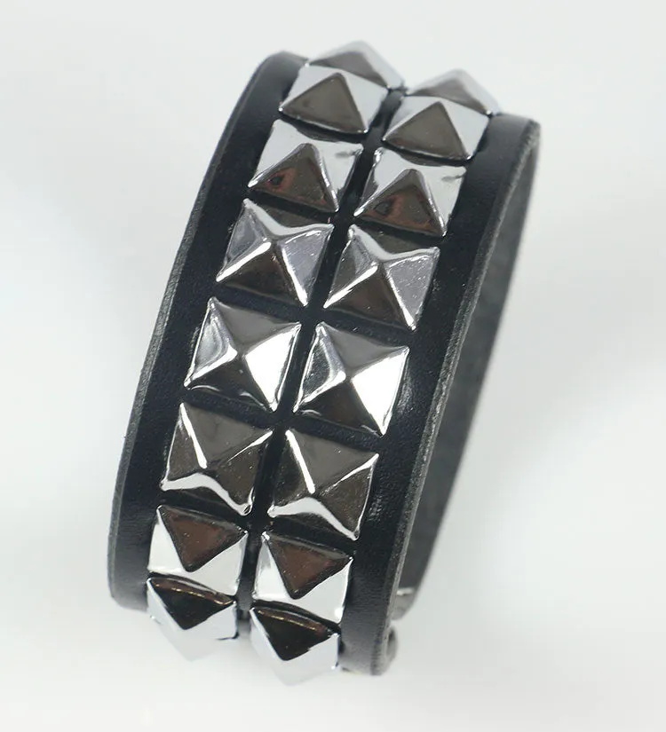 Pyramid Studded Bracelets and Wristbands