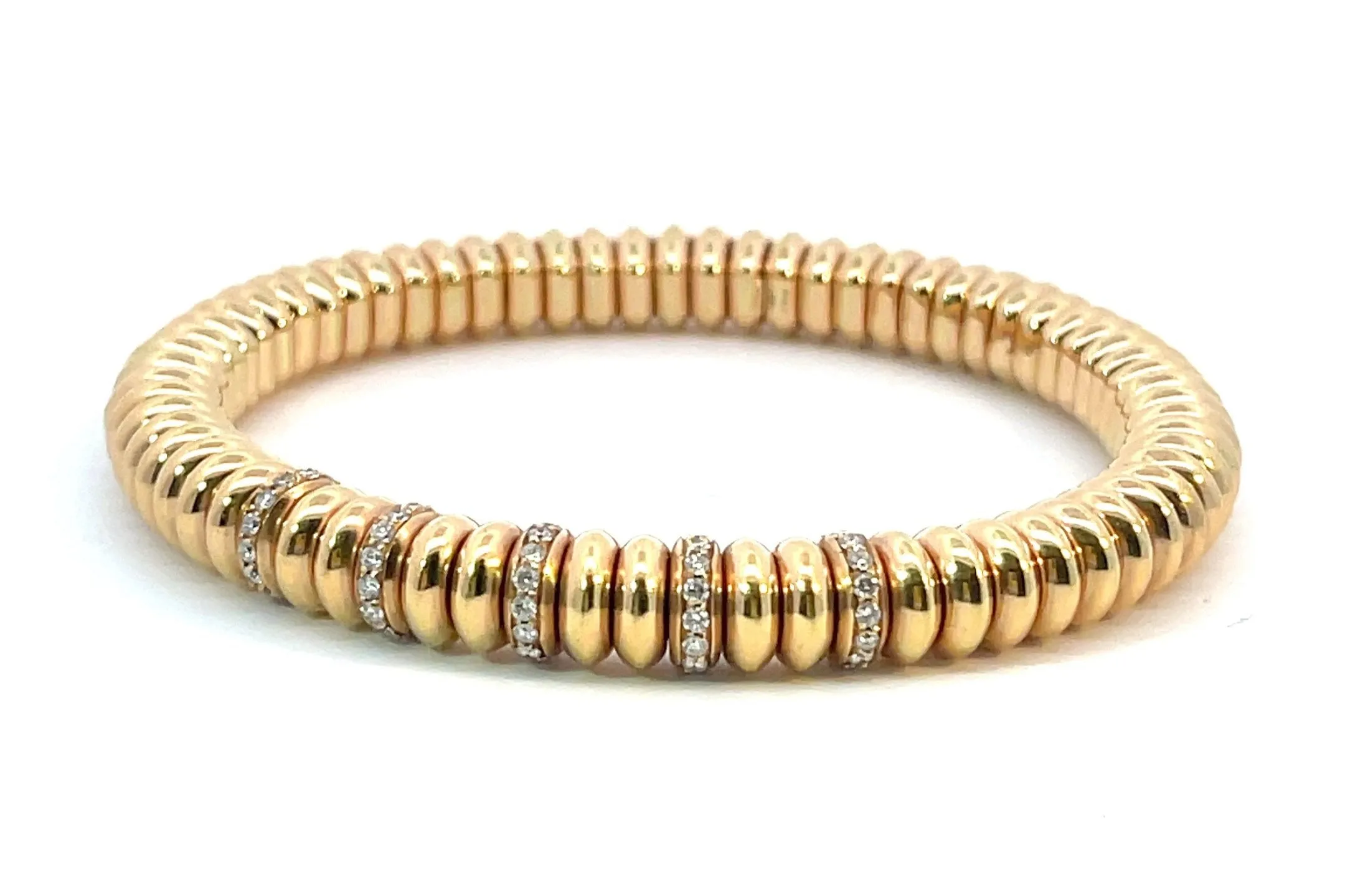 Ribbed Diamond Stretch Bracelet