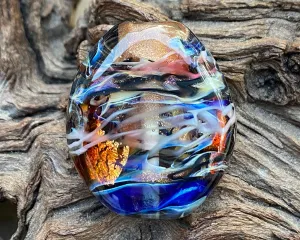 Serendipity Blue Lampwork Focal Bead SRA