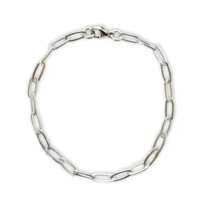 Sterling Silver Paperclip Chain Bracelet