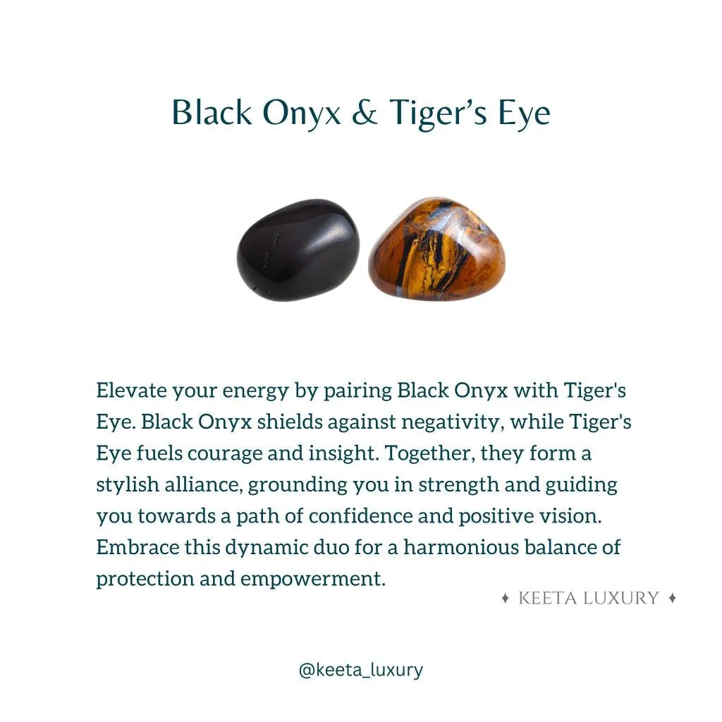 Symbolism Peace - Onyx and Green Tiger Eye Bracelets