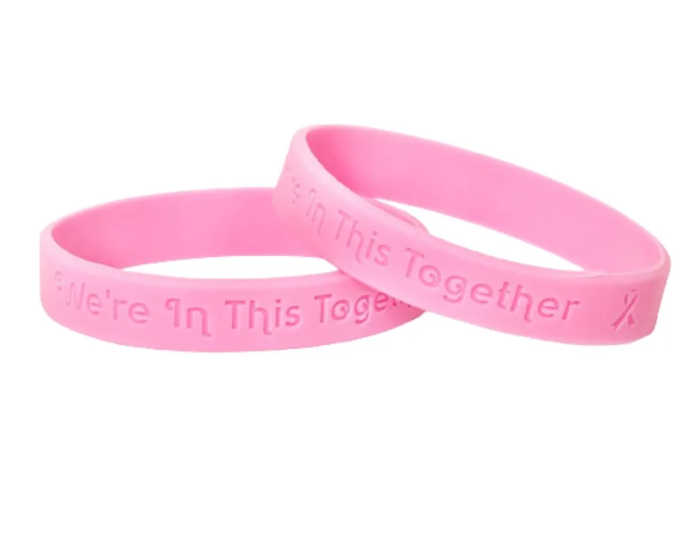 We're in This Together Pink Silicone Bracelets